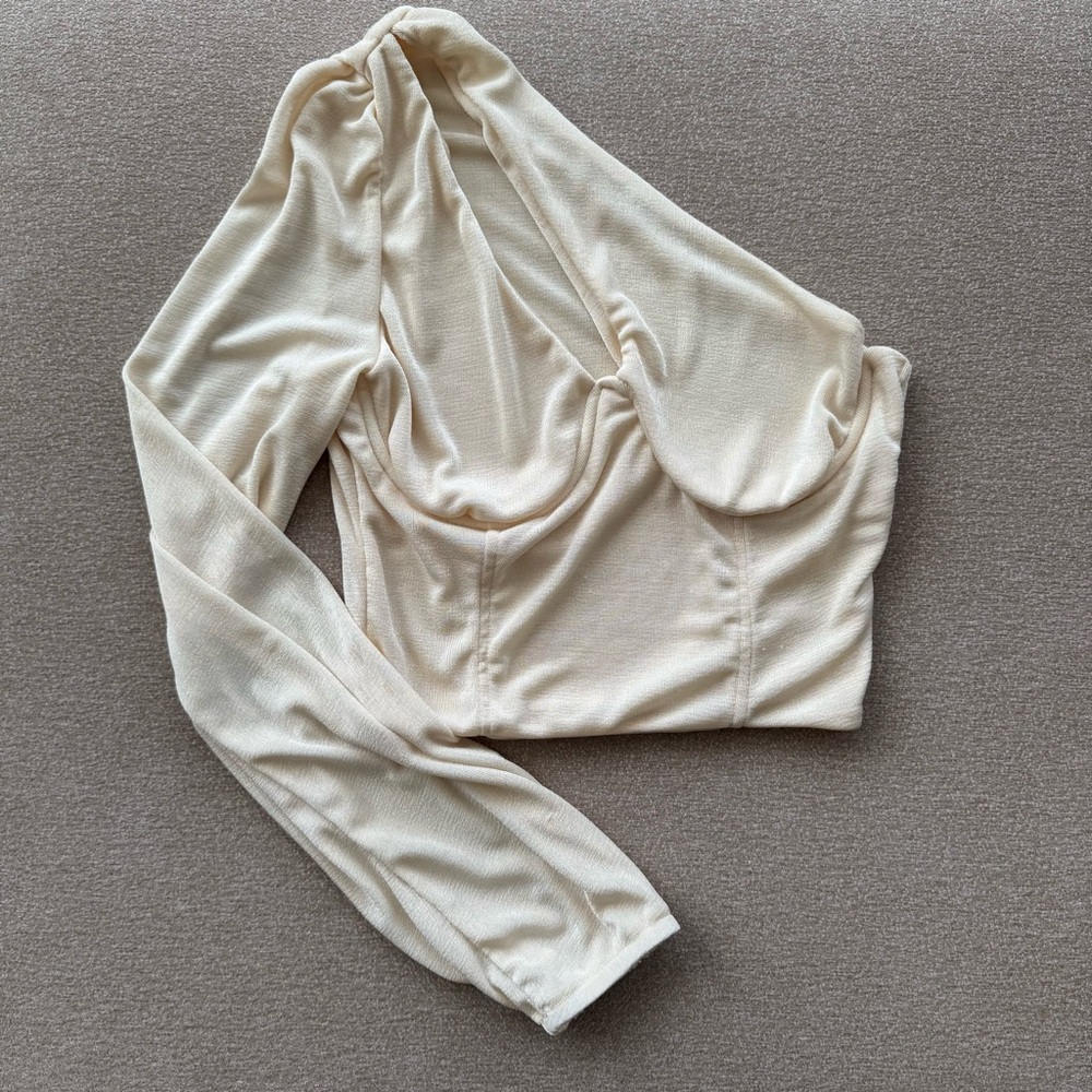 One Shoulder Long Sleeve Top